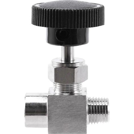 Vanne à pointeau réglable, filetage mâle/femelle 1/4 pouce, acier inoxydable 304, contrôle de débit, arrêt Cr (1/4)