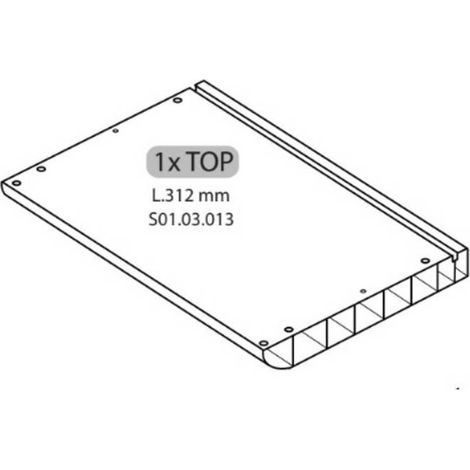 R 1XTOP L.312 mm X ARMADIO SPOGLIATOIO RESINA A 1 POSTO IN KIT C/SERRAT