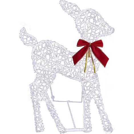 Ensemble de trois cerfs lumineux pour l'extérieur, décoration de jardin, ornement de Noël extérieur