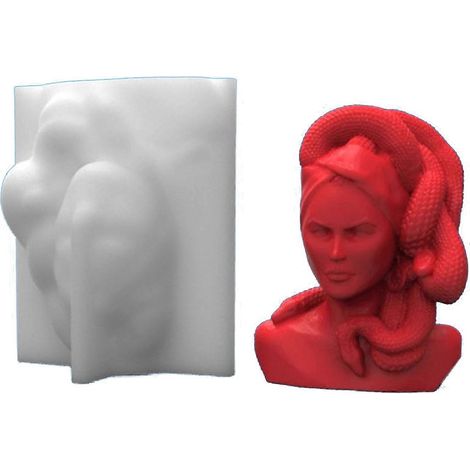 Silikon-Kerzenform „Schlangengöttin“ – Wachsschmelzen – Polymer – Aromatherapie