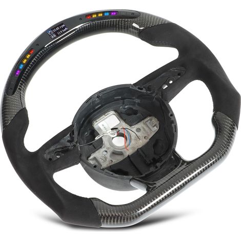 Carbon-Lenkrad mit LED-Anzeige und Drehzahlmesser für Audi B8.5 RS3 RS4 RS5 RS6, direkter Ersatz, beleuchtete Anzeige, Sportlenkrad (1/5)