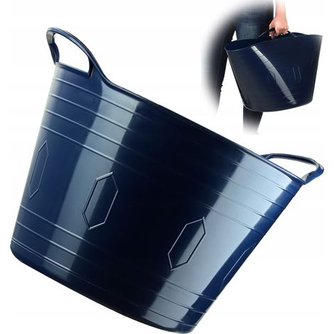KADAX Flexible Basket, universeller Wäschekorb, Waschbecken, 42 l, marineblau