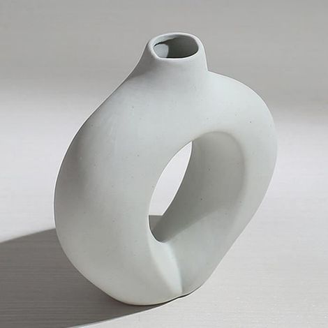 Vase à Fleur en céramique, Abstraite Moderne Décoratif Vase K (1/4)