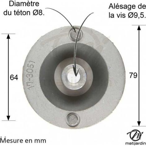 Support de lame, moyeu pour tondeuse Efco 660300A (1/5)