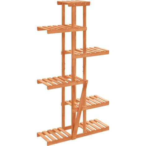 Soporte para flores mueble para plantas 75 x 25 x 1405 cm madera maciza de abeto marrón 020045215 (1/5)