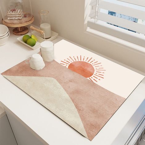 Tapis De Sechage Cuisine - Tapis Absorbant En Diatomée - Pour Evier Comptoir Bureau - 30x40x0.25 Cm - 1 Pièce (1/5)