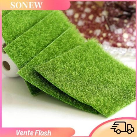 Sonew Pelouse artificielle Artificial Lawn Grass Turf Interlocking Grass Tile Lawn Rug For Garden luminaire fete Comme indiqué (1/5)
