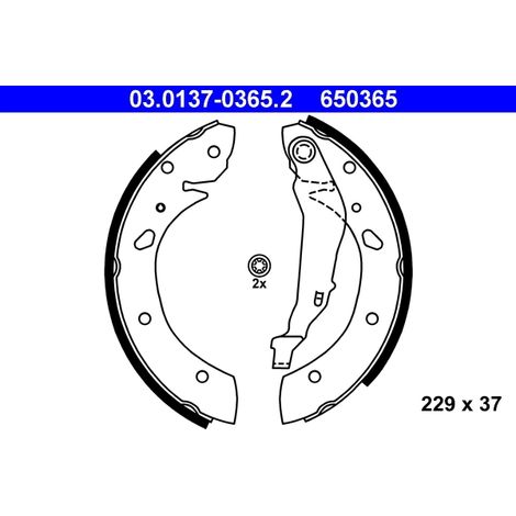Jeu de mâchoires de frein ATE 03.0137-0365.2 TOYOTA 04495-05020 04495-05030