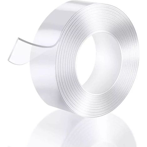 1pcs Ruban adhésif nano magique lavable et imperméable double face en acrylique transparent 1 mm x 3 cm x 3 m (1/5)
