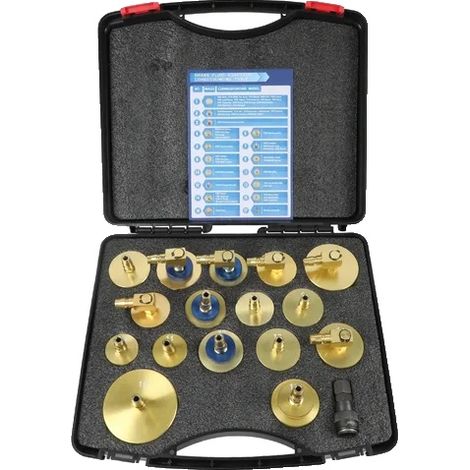 Kit per il cambio del liquido freni, gestione efficiente del fluido, design intuitivo, kit di adattatori da 17 pezzi (1/2)