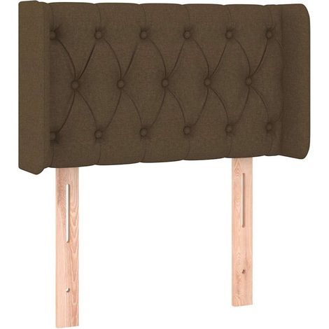 Maison Exclusive - Cabecero de tela marrón oscuro 83x16x78/88 cm (1/5)