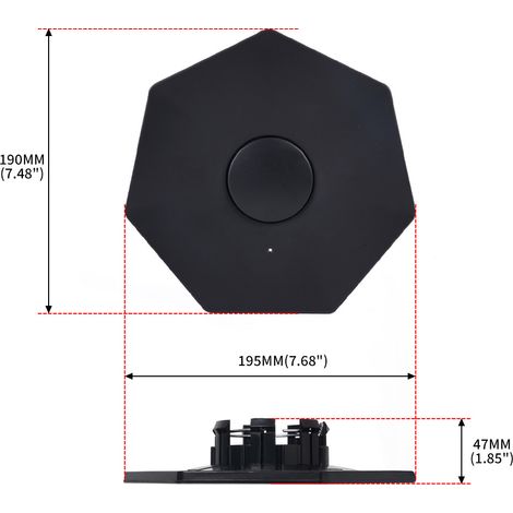 ABS wheel hub protector for Tesla Cybertruck, black, 1 piece. (1/4)