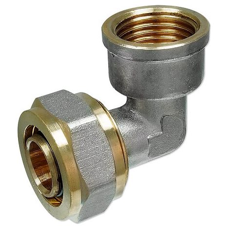 Schraubfitting-Übergangswinkel mit Innengewinde - 20 x 2,0 mm - 1/2'' für Alu-Mehrschicht-Verbundrohr