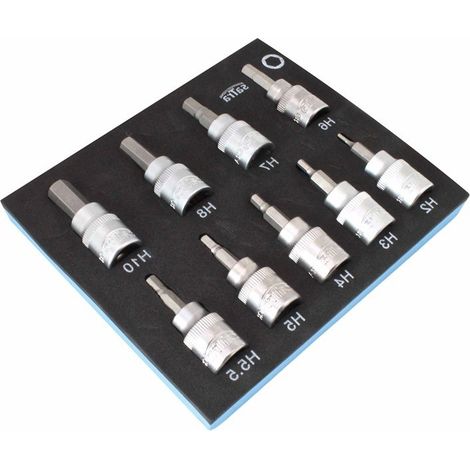 Set di chiavi a bussola esagonali da 3/8" - 9 pezzi