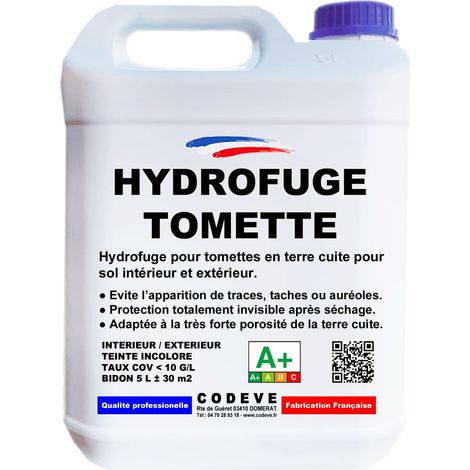 Hydrofuge Tomette - 5 L   - Codeve Bois - Tomettes En Terre Cuite Pour Sol Intérieur Et Extérieur.