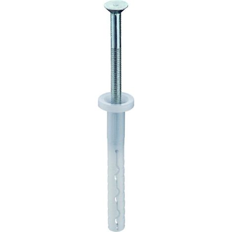 Weber Saint-Gobain Lots de 100 Chevilles ITE plastique expansive, vis fixation rails, Webertherm NKU 045 (1/2)