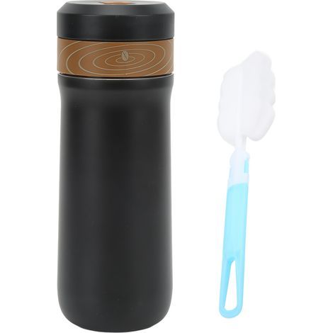 French Press, Mini Press French French Press Coffee Maker avec Marc de café Filtre Voyage isolé en Acier Inoxydable pour les Voyageurs, Prendre café. (1/5)