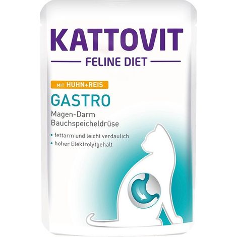 KATTOVIT GASTRO Pollo con riso 85g per gatti