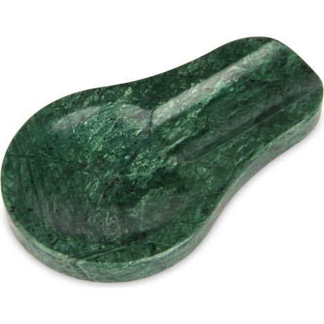 Repose Cuillère Marbre Cuisine, Antidérapant, Vert Noirâtre (1/5)