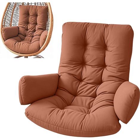 Coussin pour balancelle, Remplaçant pour chaise suspendue œuf – Non déhoussable – Pour terrasse, intérieur et extérieur – Pour toutes les saisons - Dimensions 120 × 60 cm