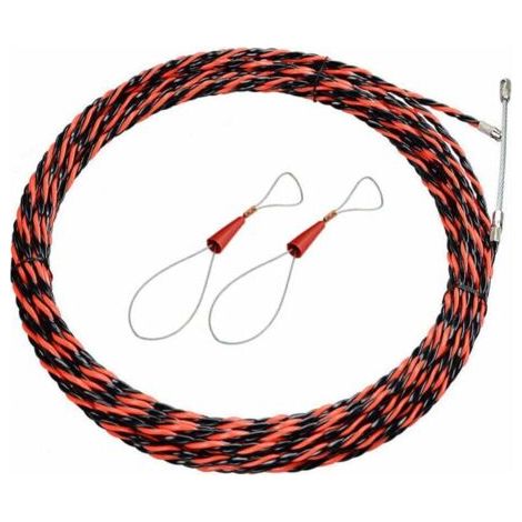Aiguille Electricien 50M Tire Fil Electrique 5mm Diamètre Aiguille Tire Fil, rétractable d'installation pour tire Cable et rallonge en acier spiralé flexible tire fils electrique Tire fils d'é