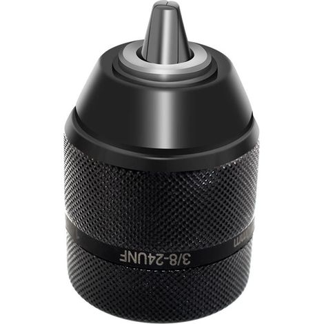 Mandrin de perçage en métal, 3/8-24UNF 0,8-10 mm, mandrin auto-serrant rapide, 3 mâchoires, outil de conversion pour une utilisation avec n'importe quelle visseuse à percussion hexagonale 1/4" (1/5)