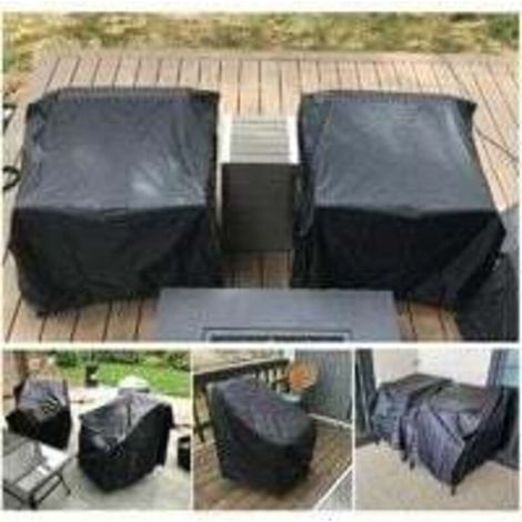 Schutzhülle für Gartenstühle, wasserdichte Abdeckung für Outdoor-Sessel, Plane für Liegestühle, Bänke und Sofas aus robustem und winddichtem 420D Oxford-Gewebe, 80 × 85 × 92 cm – Einzelpackung (1/4)
