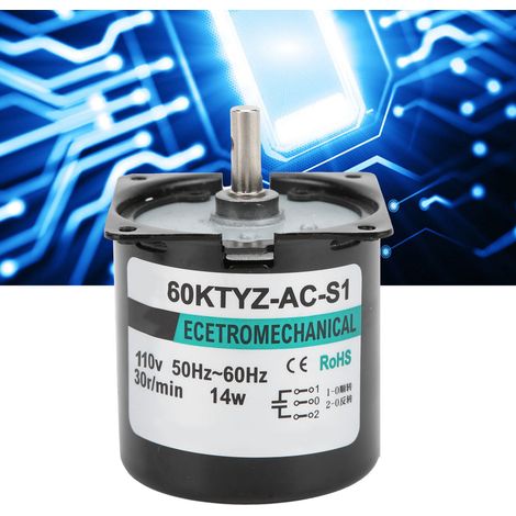 AC-Synchronmotor XD60KTYZ, 14W Permanentmagnet-Langsamläufermotor, bidirektionaler Mikromotor steuerbar mit hohem Drehmoment und niedriger Drehzahl, 30 U/min Mittelwelle, AC110V. (1/5)