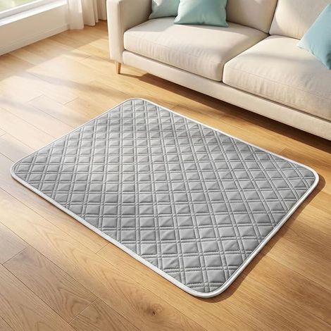 Tapis de refroidissement pour animal de compagnie, fond lavable et antidérapant, grand lit rafraîchissant pour animaux de compagnie de très grande taille, gris, 70,1 x 90,1 cm (1/5)