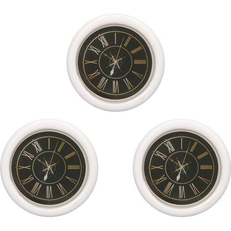 Miniatur-Wanduhr im Maßstab 1:12 für Puppenhäuser – 3 runde Dekorationsteile, Modellzubehör (1/5)