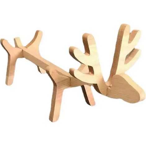 Porte-bouteilles en bois en forme d'animal, casier à vin en bois B-- (1/5)