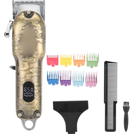 Tondeuse à cheveux électrique avec écran LCD numérique pour homme, tondeuse à barbe, coupe-barbe pour tête de coupe à huile, prise 110-240 V. (1/5)