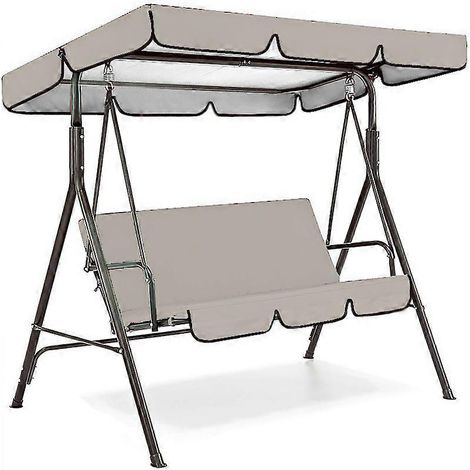 Universele schommeloverkapping met kussenhoes, waterdichte Oxford-stof overkapping voor veranda-schommels, luifel voor 2/3-zits schommelstoelen (1/5)