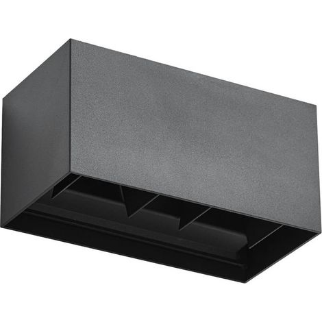 LED-vägglampa utomhus "Nivar" aus aluminium / grå / zink von Lindby