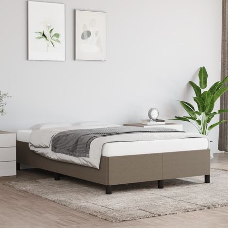 Lit simple pour adulte - Cadre de lit Taupe 120x200 cm Tissu BV647645 - BonneVie (1/5)