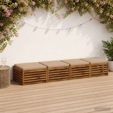 vidaXL 4-Piece Seat Cushions SOEST 4 pcs 100% Polyester Sand (1/5)