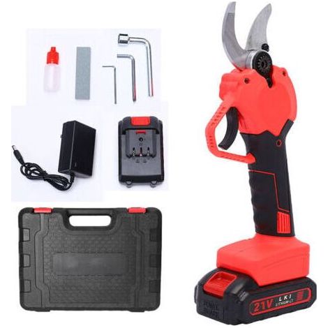 Sécateur électrique 21V – Lame en alliage SK5 – Diamètre de coupe 40mm – Batterie lithium 1.5Ah – Utilisation continue 4-6h (1/5)