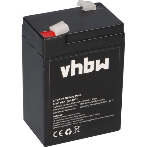 vhbw Akku Bordbatterie kompatibel mit Wohnwagen, Boot, Camping, Wohnmobil (6Ah, 6,4V, LiFePO4) (1/5)