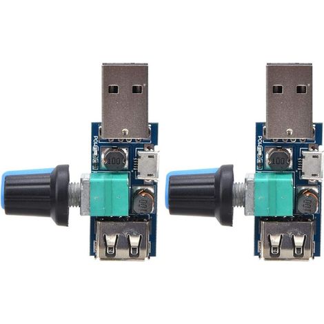 Contrôleur De Vitesse De Ventilateur USB, DC 4-12V à 2.5-8V 5W Régulateur De Vitesse en Continu avec Module De Vitesse De Commutation pour Bureau à Domicile (1/5)