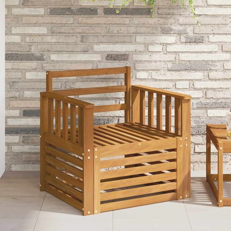 Outdoor-Sofagarnitur Natur 71 x 63 x 73 cm Massivholz Akazie