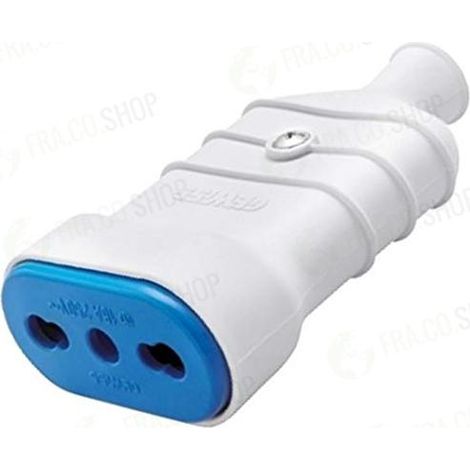 PRESA VOLANTE 2P+T BIVALENTE BIANCA GW28205 PER PROLUNGA ELETTRICA