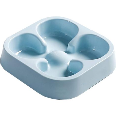 Bol anti-étouffement pour animaux de compagnie PP résine chien pot chat bol Teddy méthode seau bol chat et chien universel bol de nourriture lente bleu (1/3)