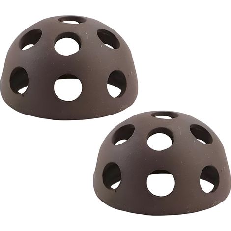 Lot de 2 accessoires pour aquarium - Décoration hémisphérique en céramique - Grotte d'aquarium - Décoration pour aquarium (1/5)