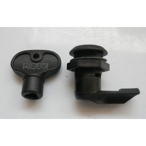 Serrure polyamide à clé triangle 8 pour fermeture coffret industriel série GISSEY