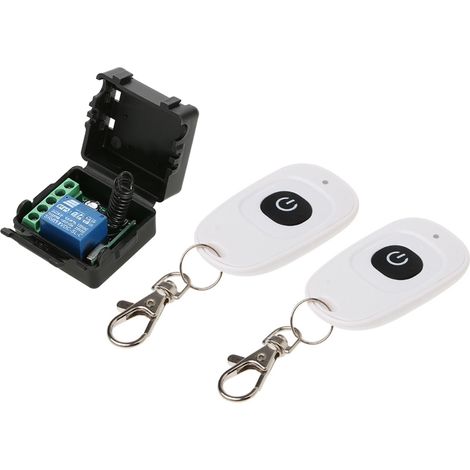 Control remoto por radio de 433 MHz, 12 V CC, 1 canal para hogar inteligente: módulo receptor-transmisor universal y transmisor de RF (Ref. 1527) (1/5)