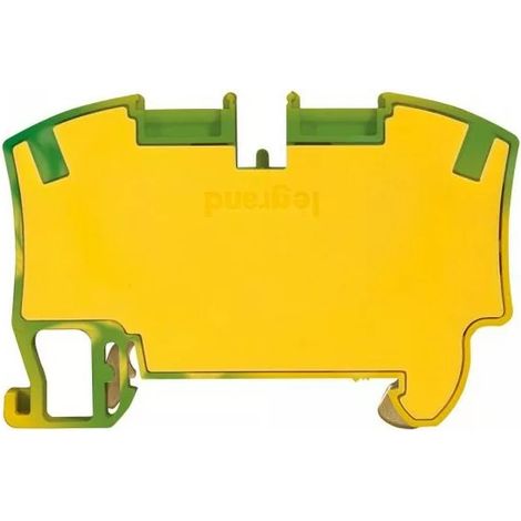 Legrand 037273 - Viking 3 snap spring block - 1 snap/2 conductor - 1 in/1 out - green/yellow - pitch 10