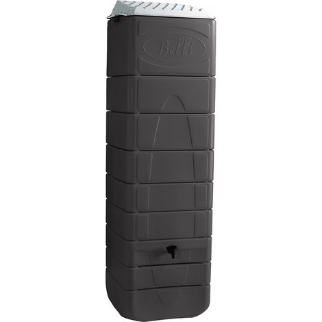 Récupérateur d'eau de pluie mural 650 L – Anthracite – Fixation murale – Cuve en polyéthylène – Pour chantiers humides – Bellijardin