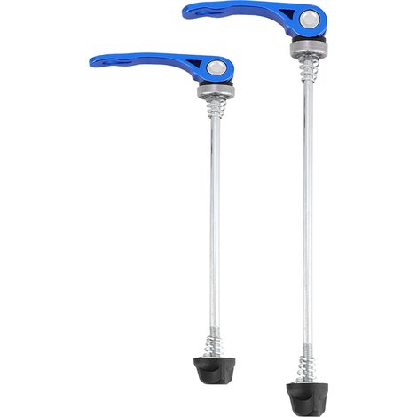 1 Paire d'axe à dégagement rapide pour VTT et vélo de route, jeu d'essieux avant/arrière (Bleu) (1/5)