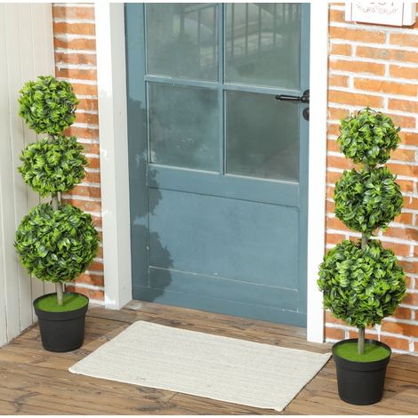 Plantas artificiales en maceta, lote de 2, 100 cm, verde, DESVIAE (1/5)