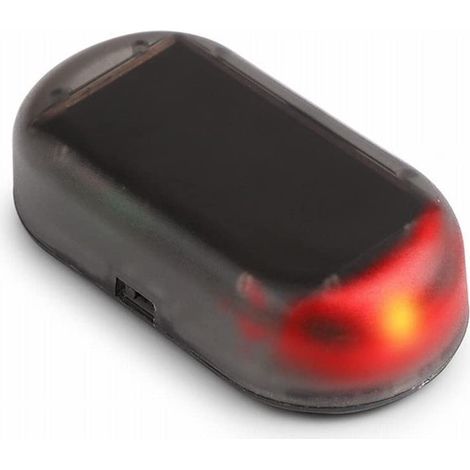 Alarme factice solaire anti-vol pour voiture avec LED clignotante de sécurité, dispositif de dissuasion simulé, protection automobile extérieure (1/5)